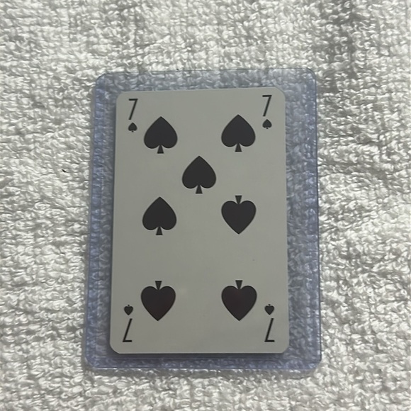 Louis Vuitton blue playing card 7 of spades with COA - Picture 2 of 4